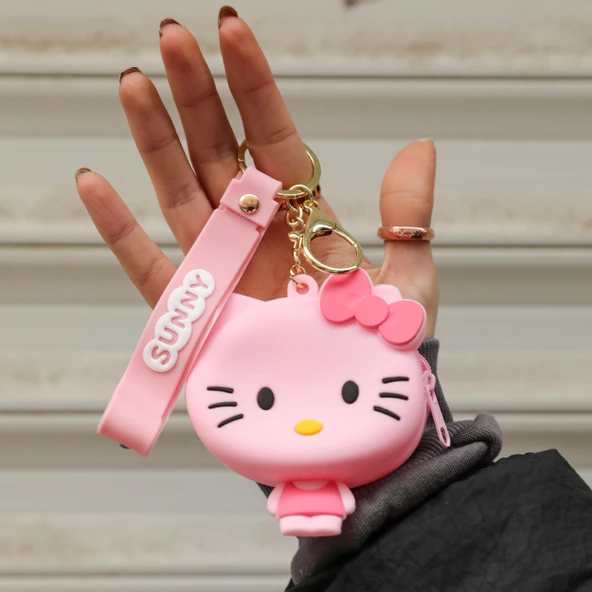 Hello Kitty Bozuk Para Cüzdanı Anahtarlık  Silikon