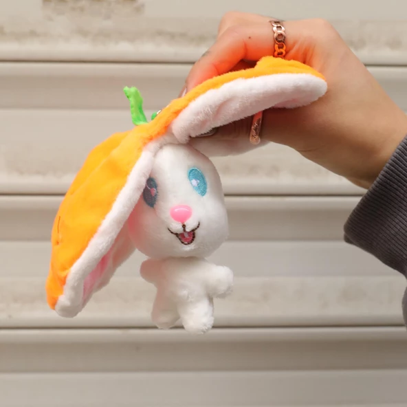 Uzun Kulaklı Sevimli Tavşan  Anahtralık Çanta Süsü ürün görseli