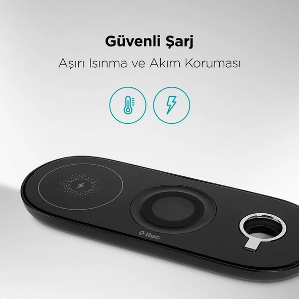 Ttec 15W 3in1 İphone, Apple Watch ve Airpod ile Uyumlu Kablosuz Şarj Aleti, İphone X,11,12,13,14,15 Serisi ile Uyumlu - 5