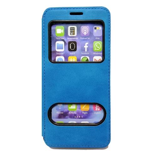 Huawei Mate 10 Pro Pencereli Kapaklı Magnum Kılıf - Resim 4