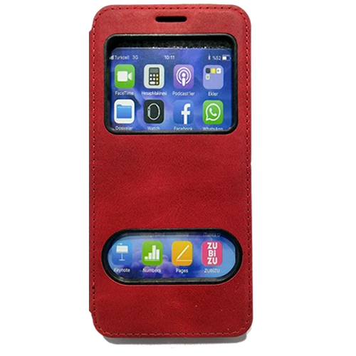 Huawei Mate 10 Pro Pencereli Kapaklı Magnum Kılıf - Resim 3