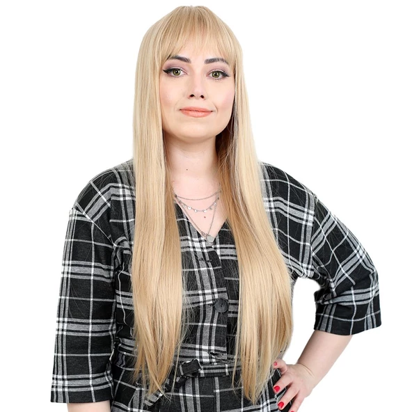 Fiber Sentetik Uzun Düz Kahküllü Peruk - Balköpüğü ürün görseli