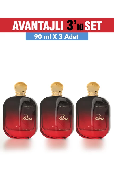 3'Lü Set Alberto Taccini Poine Kadın Parfümü - 90 ml