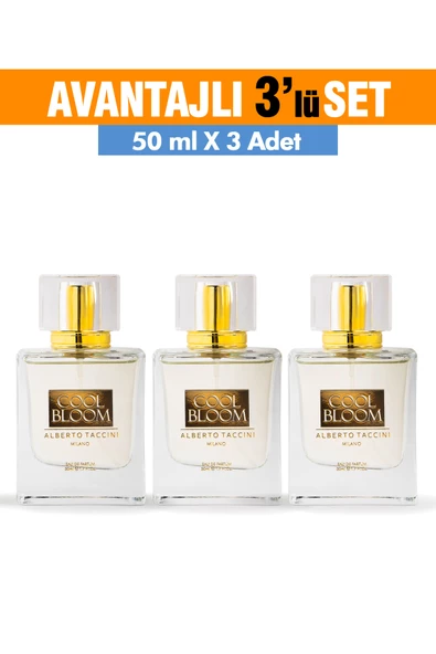 3'Lü Set Alberto Taccini  Cool Bloom Kadın Parfüm 50 ml