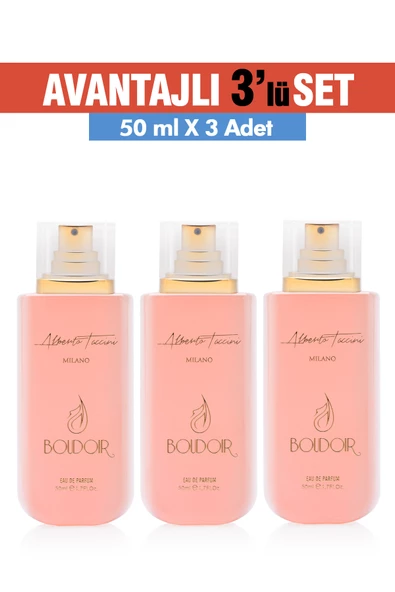 3'Lü Set Alberto Taccini Boudoir Kadın Parfüm 50 ml