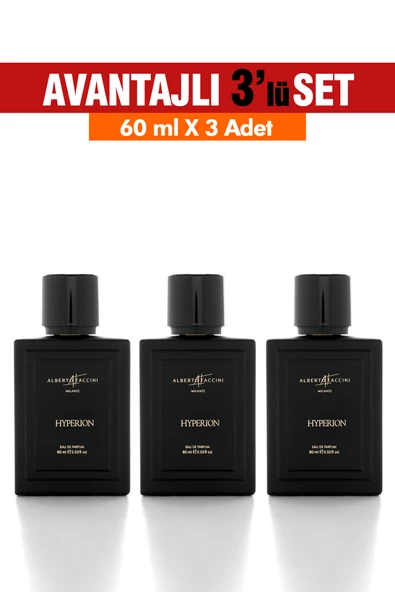 3'Lü Set Alberto Taccini Hyperion Erkek Parfümü 60 ml - 2