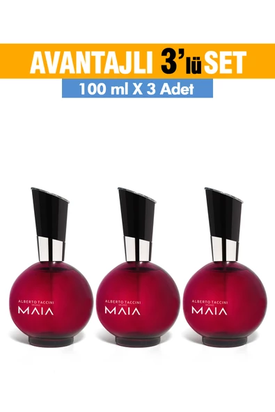 3'Lü Set Alberto Taccini MAIA Kadın Parfümü -100 ml