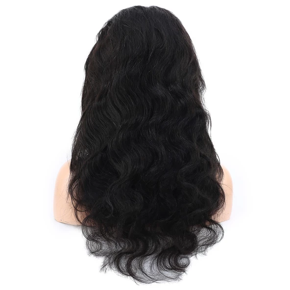 Front Lace Gerçek Tül Peruk Dalgalı  - Doğal - 65-70cm - Resim 4