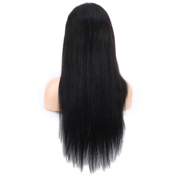 Front Lace Gerçek Tül Peruk Düz - Doğal - 65-70cm - 4