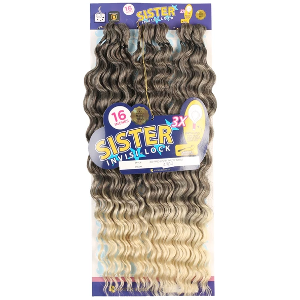 Sister Afro Dalgası Saç - Kahve / Platin Ombreli 4-613 - Resim 2