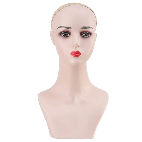 Makyajlı Uzun Peruk Kafa Mankeni ürün görseli