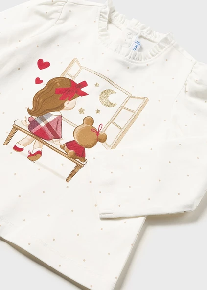 Mayoral Krem Bebek Tshirt - 4