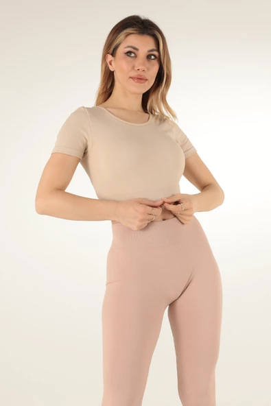 DoReMi Dikişsiz Kısa Spor Üst-22621 - 11