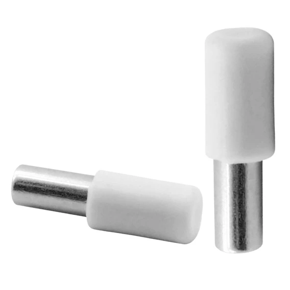 Raf Pimi Plastik Başlı Cam Tutucu Çivisi Mobilya Dolap Pimi Beyaz (50 Adet) - 3