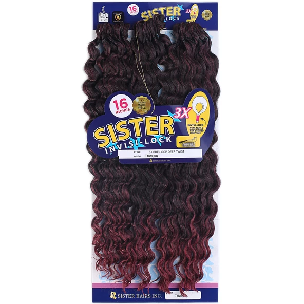 Sister Afro Dalgası Saç-Siyah Kızıl Ombreli 1B/BG - Resim 2