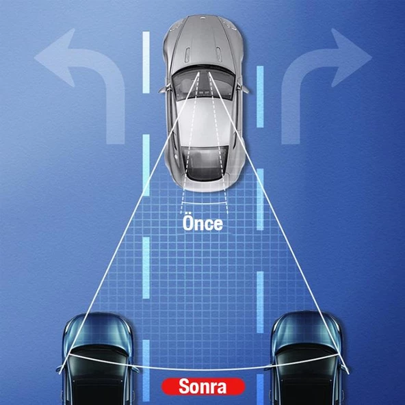 Coofbe Dışbükey Geniş Açılı Araç Dikiz Aynası Kör Nokta Azaltıcı Ultra Şeffaf Ayna Geniş Açılı Dikiz Aynası - 6