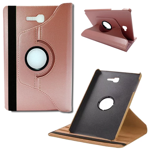 Samsung Galaxy Tab T110 7,0 inç 360 Derece Kılıf Stand - Resim 3