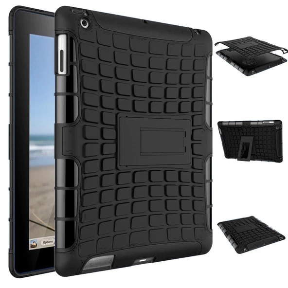 Apple Ipad 2 Ipad 3 Ipad 4 Standlı Tank Tablet Kılıfı Özel Zırh - 4