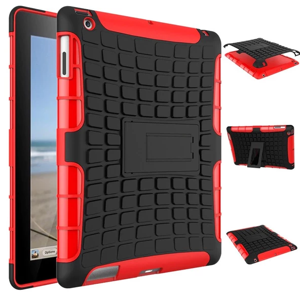 Apple Ipad 2 Ipad 3 Ipad 4 Standlı Tank Tablet Kılıfı Özel Zırh - 10