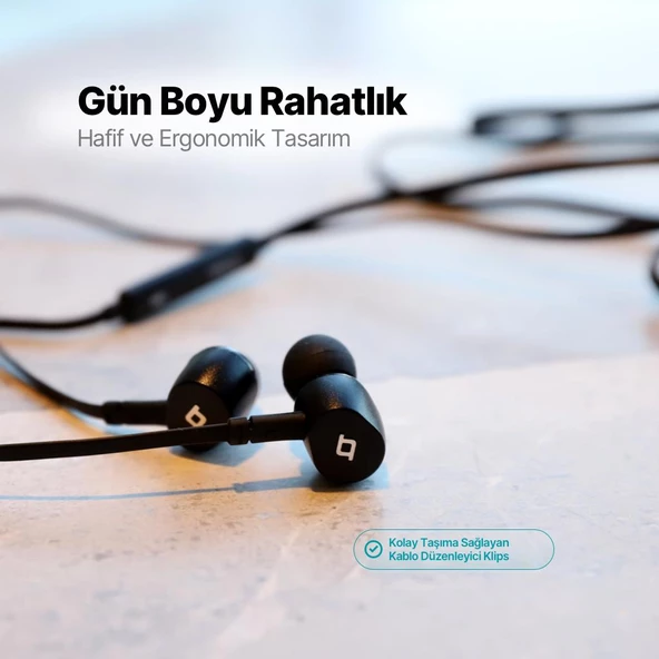 Ttec Hd Mikrofonlu Ergonomik Kulakiçi Kablolu Type-c Kulaklık, Kumanda Kontrollü Stereo Sesli Kulaklık - 5