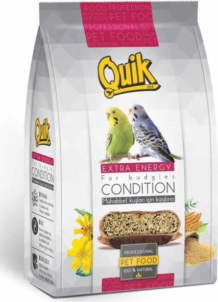 Quik Muhabbet Kuşu Kızıştırıcı ve Kondisyon Yemi 150 Gr x 12 adet