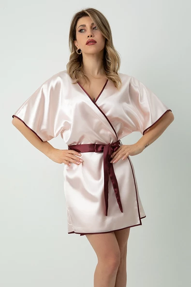 DoReMi Saten Kuşaklı Biye Detaylı Sabahlık - 3
