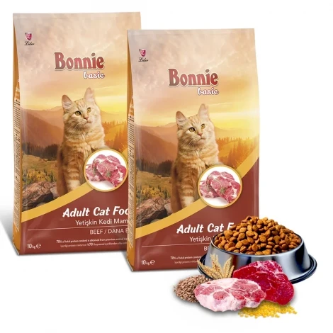 Bonnie Dana Etli Yetişkin Kedi Maması 10 Kg x 2 Adet