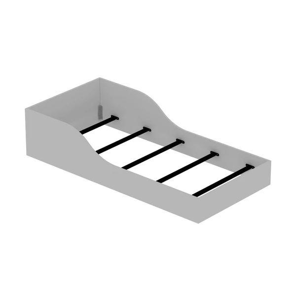 Arnetti Oya Tek Kişilik Karyola 90x190 Yatak Uyumlu Beyaz - 3