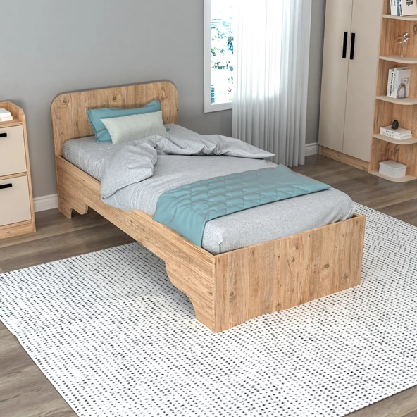 Arnetti Luses Genç Odası 4'lü Takım Atlantik Çam Bej Çalışma Masası Gardırop Komodin Karyola - 4