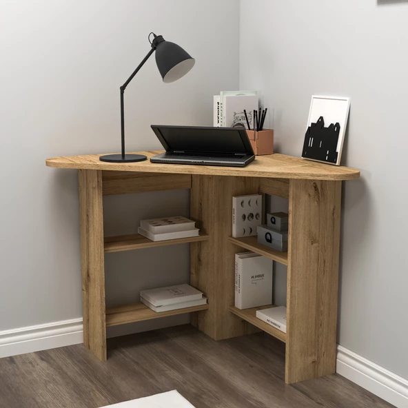 Arnetti Corner Köşe Çalışma Masası, Bilgisayar Masası Yer Kaplamaz Ofis Masası, Safirmeşe - 3