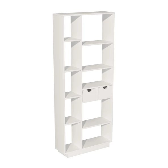 Arnetti Luma 10 Bölmeli 2 Dolaplı Modern Kitaplık Beyaz - Luma - 4