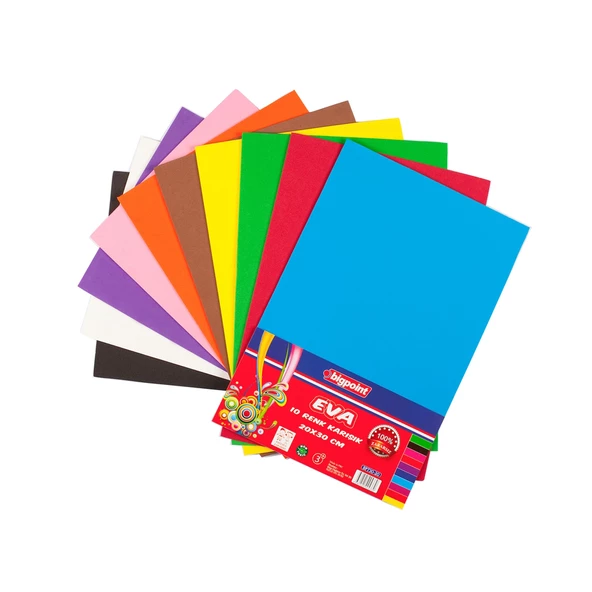 Bigpoint Eva 20x30cm Karışık 10 Renk 1.5mm 10'lu Paket ürün görseli
