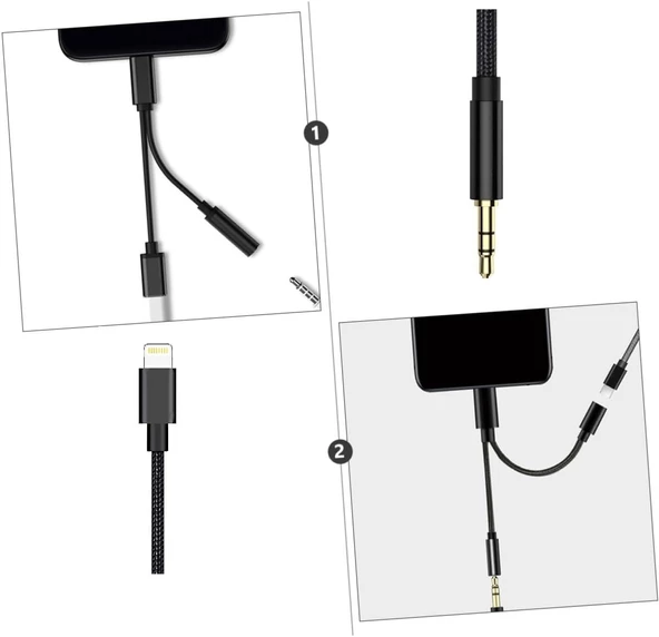 Shoamı SH016 3 İn 1 Lightning Aux 3.5 Mm Kulaklık Ve Şarj Çevirici - 3