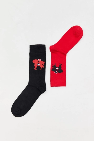 Sevgili Çorabı Dode Flora Soket Çorabı 2 li - 2