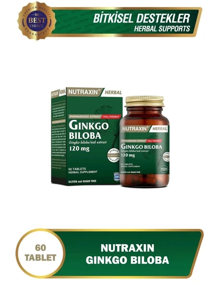 Nutraxin Ginkgo Biloba 60 Tablet ürün görseli