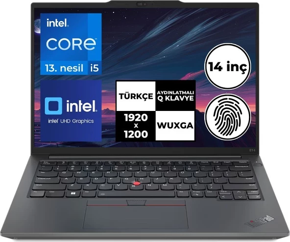 Lenovo ThinkPad E14 Gen5 i5-1335U 40GB 256 GB SSD 14" WUXGA Freedos 21JK0003TX BT3