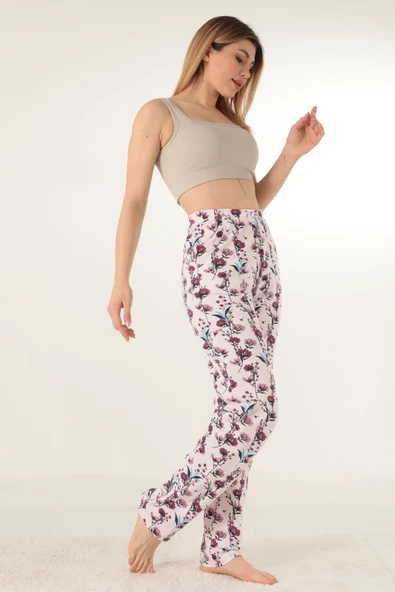 Doremi Bayan Çiçek Desenli Pijama Altı - 2