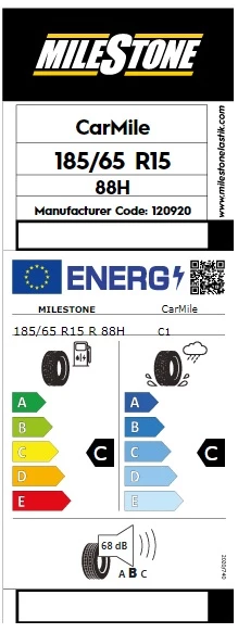 Milestone 185/65 R15 88H Carmile Yaz Lastiği 2024 Üretim - 2