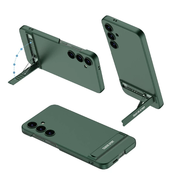Vendas Samsung Galaxy S24 Plus Kılıf Zore Kamera Korumalı Dikey Standlı Ays Kapak - 3