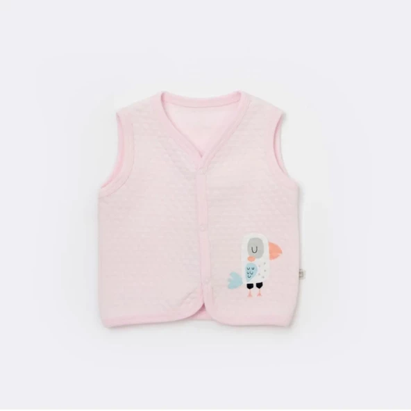 Bibaby Colors Polly Kapitone Yelek 61481 Pembe