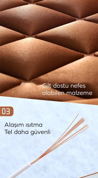 Polham 12V Araç İçi Isıtmalı Koltuk Minderi, Koltuk Kılıf Koruyuculu Isıtmalı Tüm Araçlara Uyumlu Minder - 3