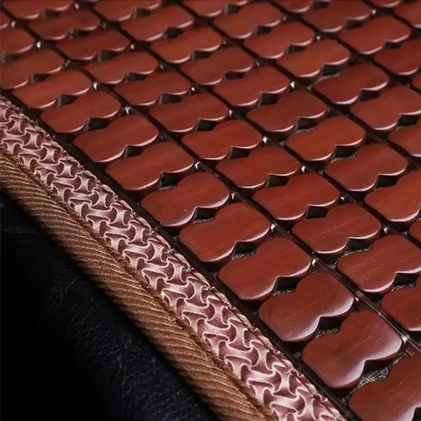 Polham 43x43 CM Terletmez Bambu Koltuk Minderi, Oto Koltuk, Ofis Koltuğu İçin Terlezmez Yapışmaz Minder - 3