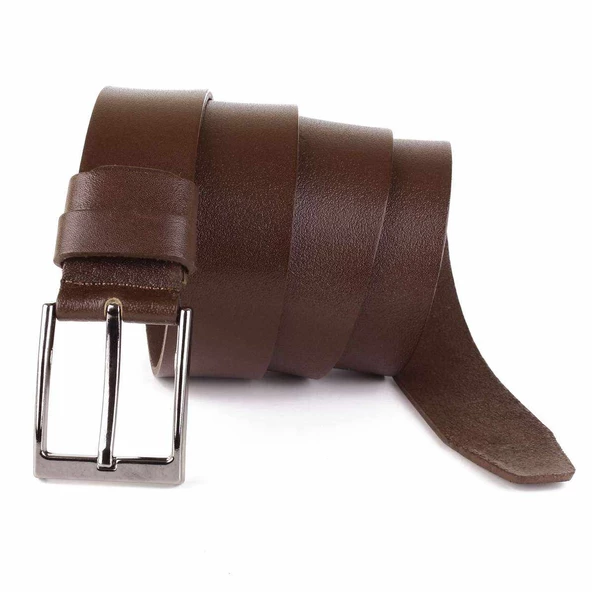 2 Adet Hakiki Deri Erkek Kemer 4 cm Kahverengi Lacivert Keten ve Kot Uyumlu - 2