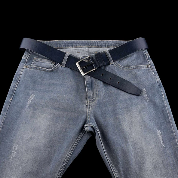 3 Adet Hakiki Deri Erkek Kemer 4,5 cm - Resim 7