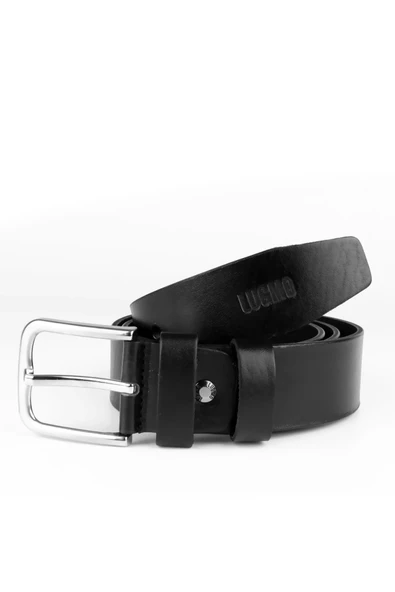 Orjinal Deri Erkek Kemer Siyah 4,5 cm - 2