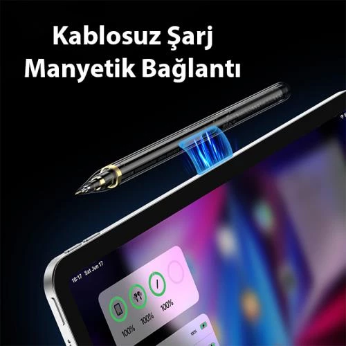 Polham Dux Series Uzun Şarjlı Apple İpad Pro, İpad Air, İpad Mini Serisi İçin Stylus Kalem, Hassas Çizim Kalemi - 3
