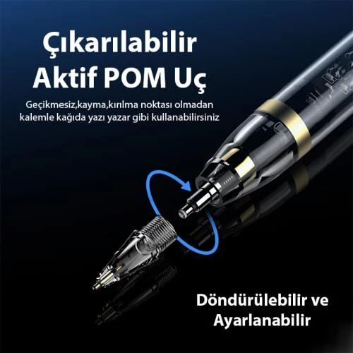 Polham Dux Series Uzun Şarjlı Apple İpad Pro, İpad Air, İpad Mini Serisi İçin Stylus Kalem, Hassas Çizim Kalemi - 5