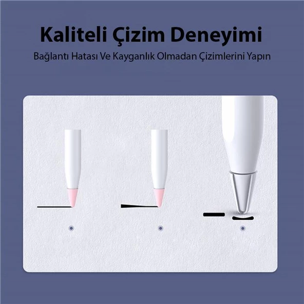 Polham Dux Series 10 Adet Apple Pencil 1/2 İçin Renkli Yedek Kalem Ucu, Çizim İçin Sessiz Silikon Kalem Ucu - 2