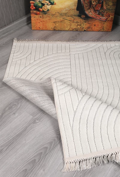 Bergama Desenli Dekoratif Dokuma Halı Salon Yatak Odası ve Koridor Halısı 9801A - 3