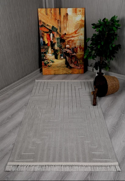 Bergama Desenli Dekoratif Dokuma Halı Salon Yatak Odası ve Koridor Halısı 9800B